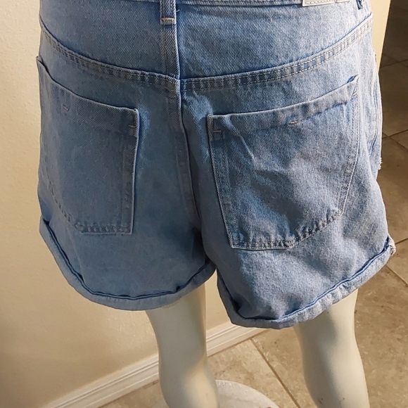ZARA NWT CUFF RIPPED  HIGH RISE DENIM SIZE 8 - Picture 5 of 9
